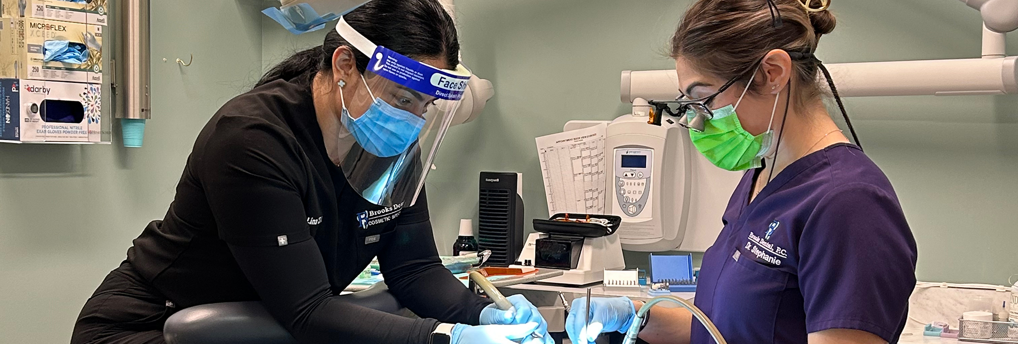 Winthrop dentist Doctor Stephanie Brooks treating a patient