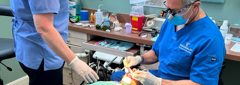 Winthrop dentist and assistant treating a patient