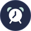 Icon of an alarm clock