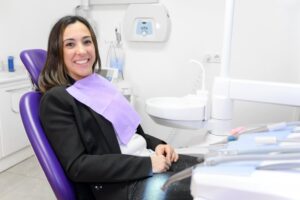 smiling dental patient