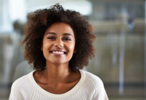 woman with a beautiful smile 